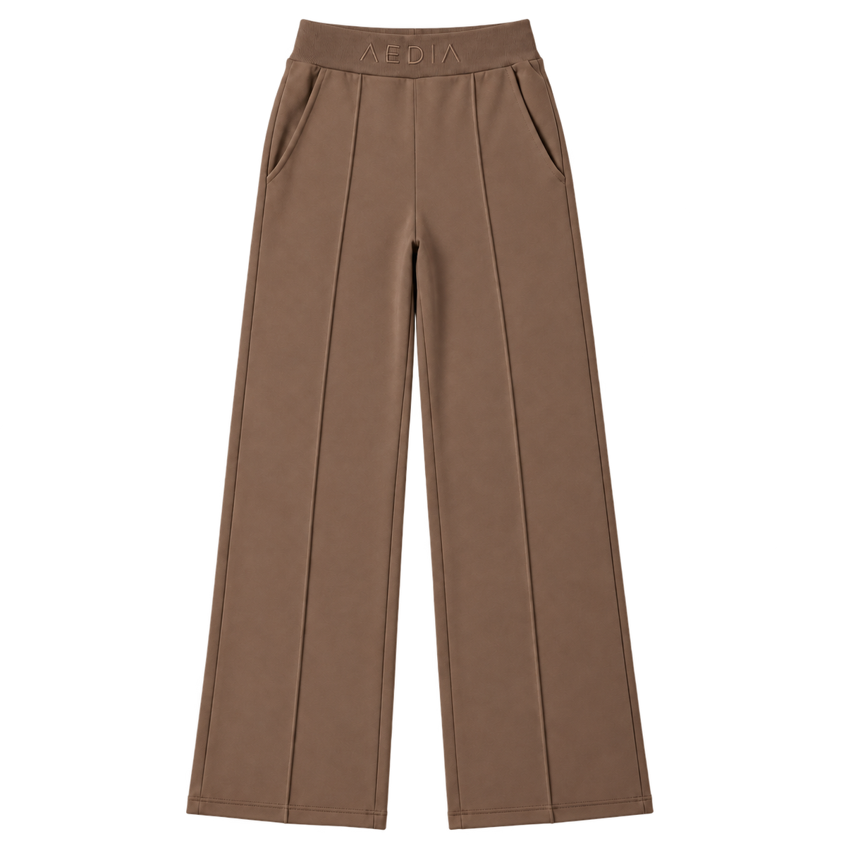 AEDIA Wide Leg Pants in Double Shot — front view